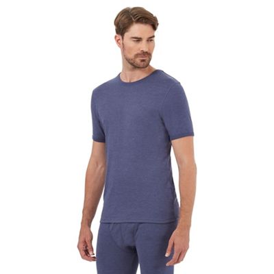 Blue short sleeved thermal shirt